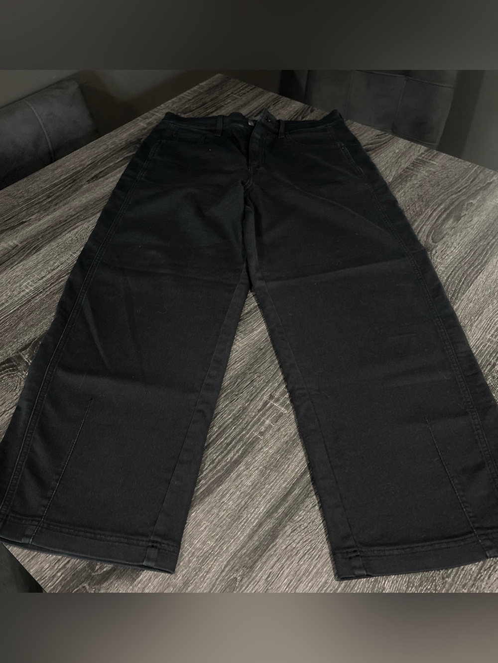 Evereve Black Relaxed Wide-Leg Men's Jeans